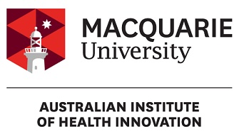 Macquarie University Australian Institute of Health Innovation logo